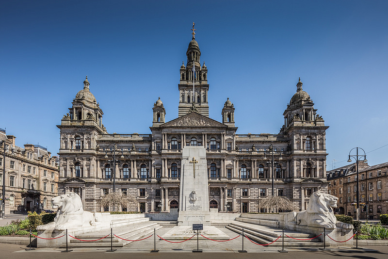 Image taken outside of Glasgow City Chambers