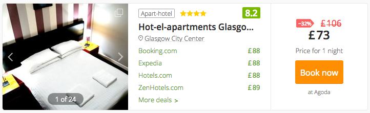 Best Discounted Hotel in Glasgow on Nov 6, 2018